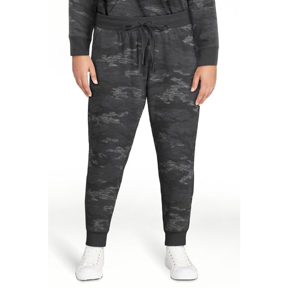 Athletic Works Black Gray Camo Women's Soft Jogger SweatPants XL NEW - Picture 1 of 4